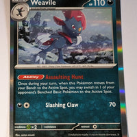 English Pokemon Scarlet & Violet Paldea Evolved 134/193 Weavile Holo