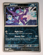 English Pokemon Scarlet & Violet Paldea Evolved 136/193 Sableye Reverse Holo