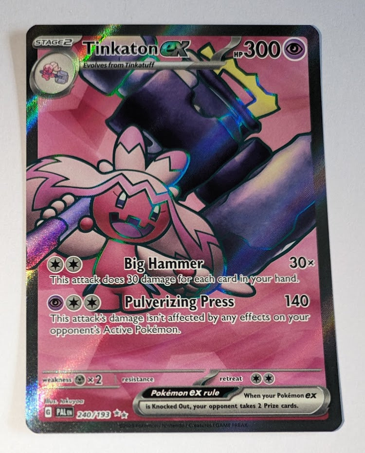 English Pokemon Scarlet & Violet Paldea Evolved 240/193 Tinkaton EX Holo