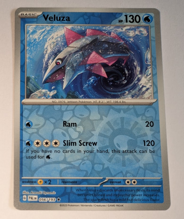 English Pokemon Scarlet & Violet Paldea Evolved 056/193 Veluza Reverse
