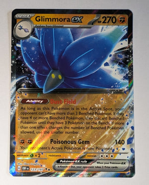 English Pokemon Scarlet & Violet Obsidian Flames 123/197 Gilmmora EX Holo