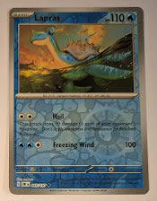 English Pokemon Scarlet & Violet Obsidian Flames 045/197 Lapras Reverse Holo