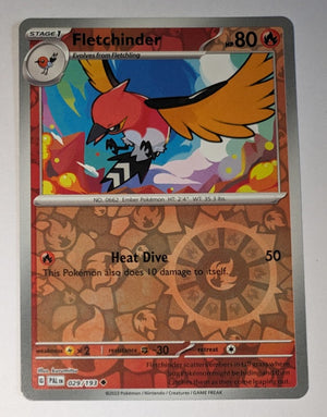 English Pokemon Scarlet & Violet Paldea Evolved 029/193  Fletchinder Reverse Holo