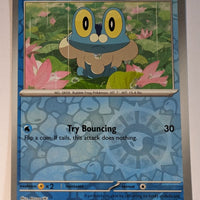 English Pokemon Scarlet & Violet Obsidian Flames 056/197 Froakie Reverse Holo