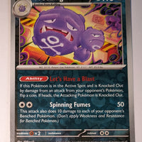 English Pokemon Scarlet & Violet 151 - 110/165 Weezing Reverse Holo