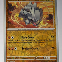 English Pokemon Scarlet & Violet 151 - 111/165 Rhyhorn Reverse Holo