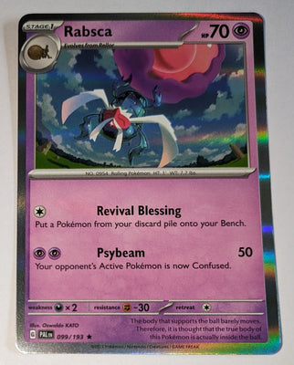 English Pokemon Scarlet & Violet Paldea Evolved 099/193 Rabsca Holo