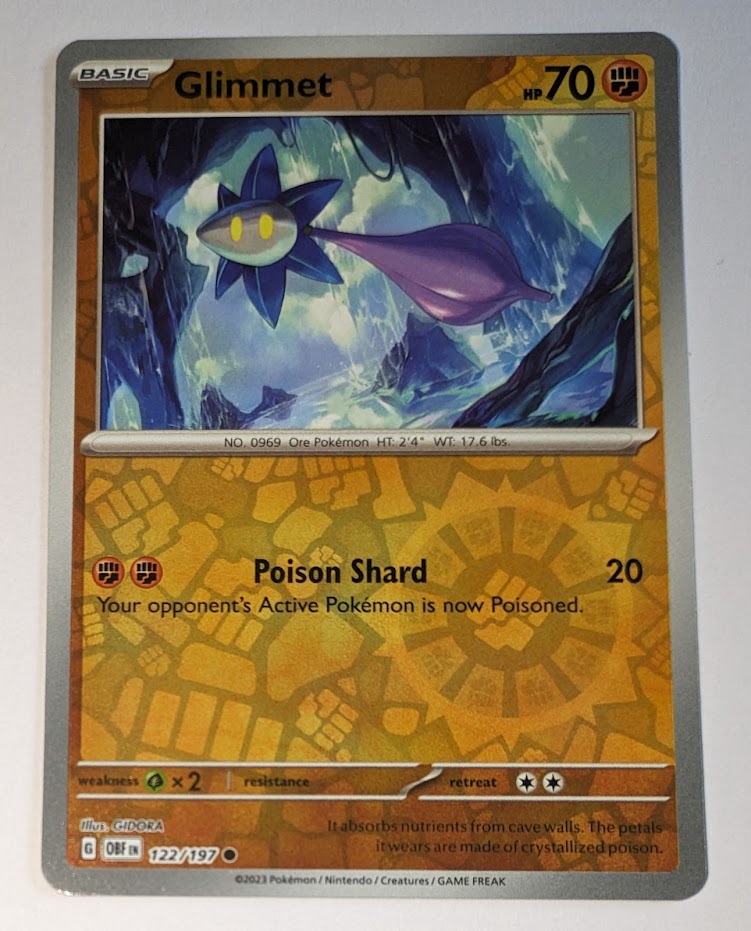 toxapex pokemon card value English Pokemon Scarlet & Violet Obsidian Flames 122/197 Glimmet Rever