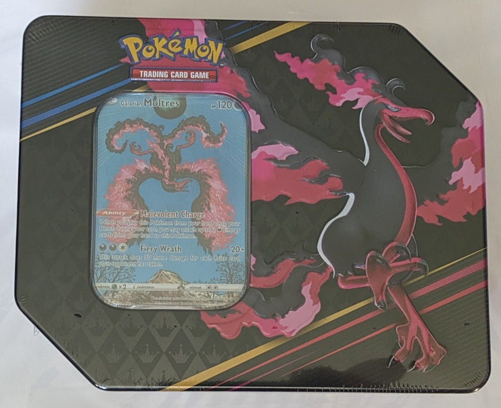 English Pokémon Sword & Shield Crown Zenith Special Art Tin - Galarian Moltres