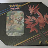 English Pokémon Sword & Shield Crown Zenith Special Art Tin - Galarian Zapdos