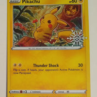 English Pokemon SWSH153 Pikachu Holo (Snowflake Stamped Promo)