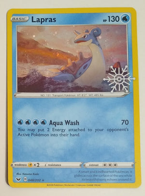 English Pokemon 048/202 Lapras Holo (Snowflake Stamped Promo) | TheCardCollector-UK English Pokemon 048/202 Lapras Holo (Snowflake Stamped Promo) | TheCardCollector-UK