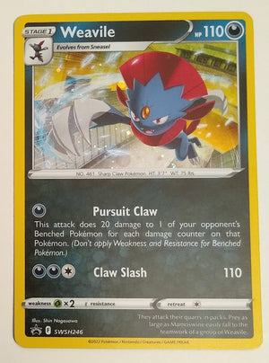 English Pokemon SWSH246 Weavile Holo (Lost Origin Promo)