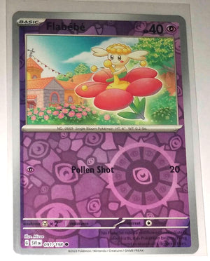 English Pokemon Scarlet & Violet SV1EN 091/198 Flabebe Reverse Holo