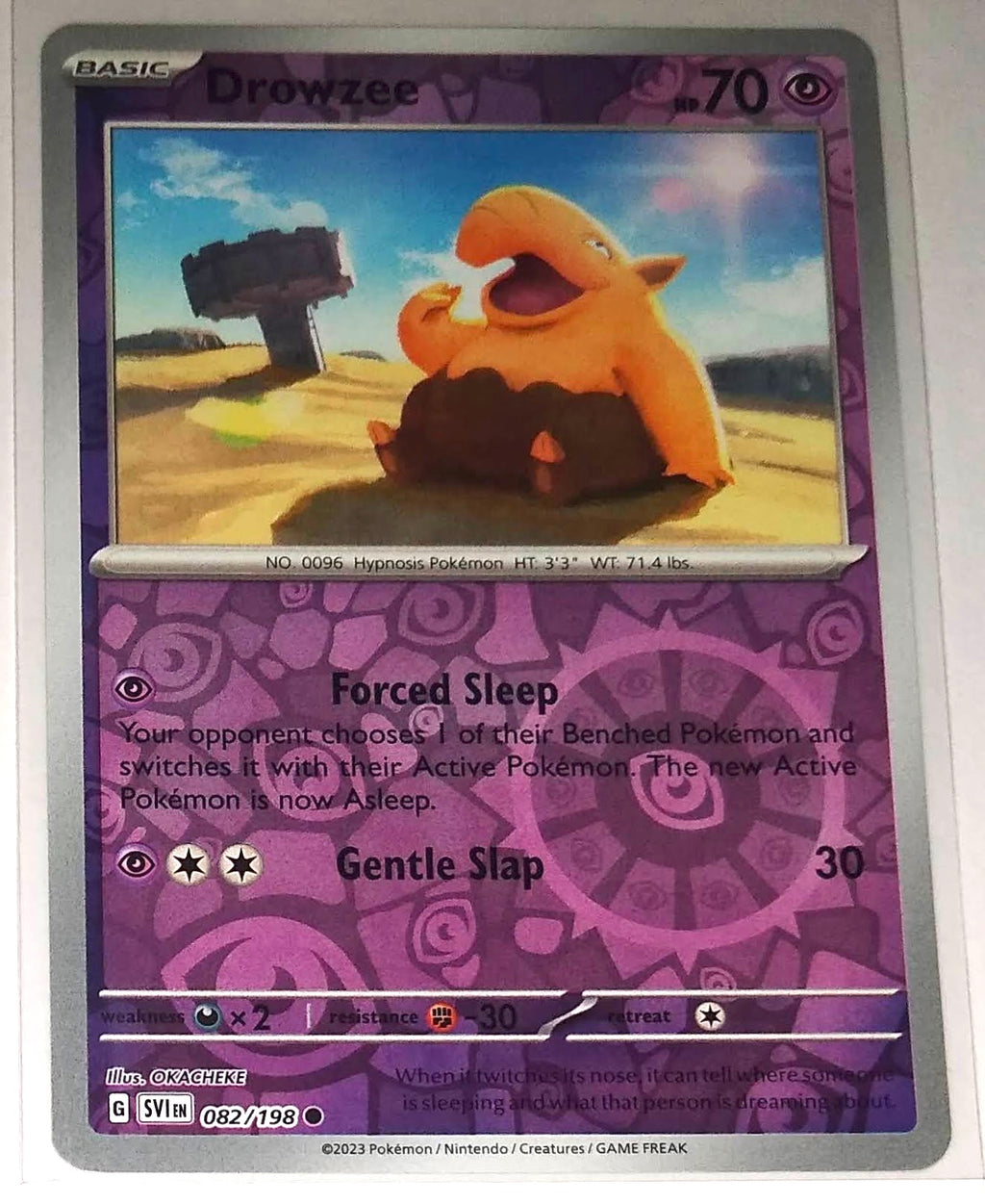 English Pokemon Scarlet & Violet SV1EN 082/198 Drowzee Reverse Holo