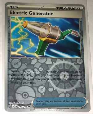 English Pokemon Scarlet & Violet SV1EN 170/198 Electric Generator Reverse Holo