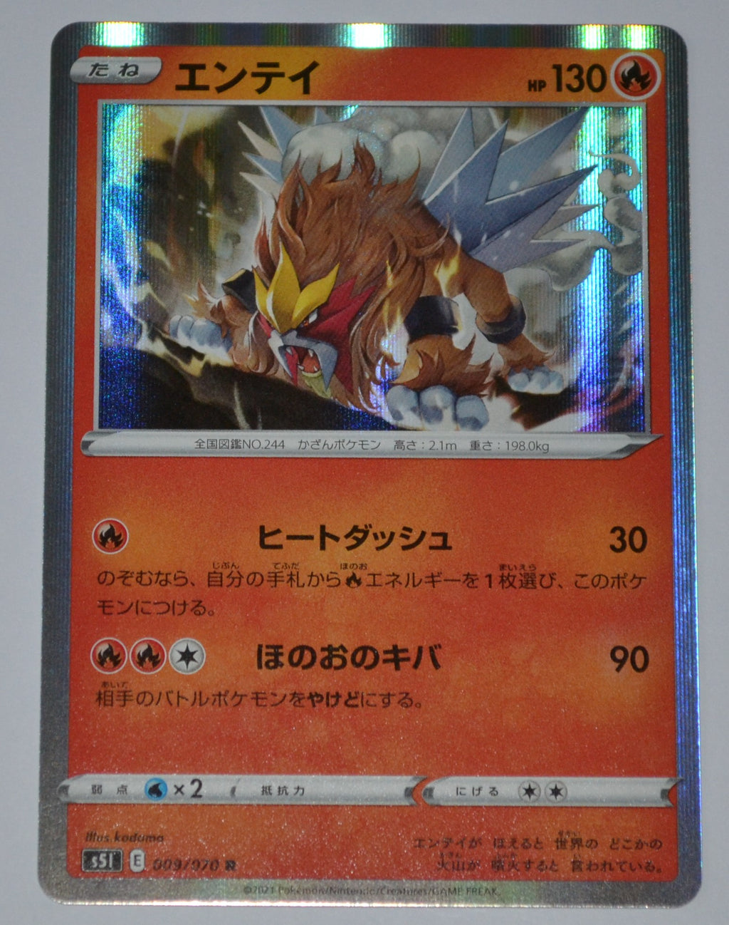 s5l Single Strike Master 009/070 Entei Holo