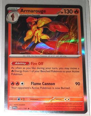 English Pokemon Scarlet & Violet SV1EN 041/198 Armarouge Holo