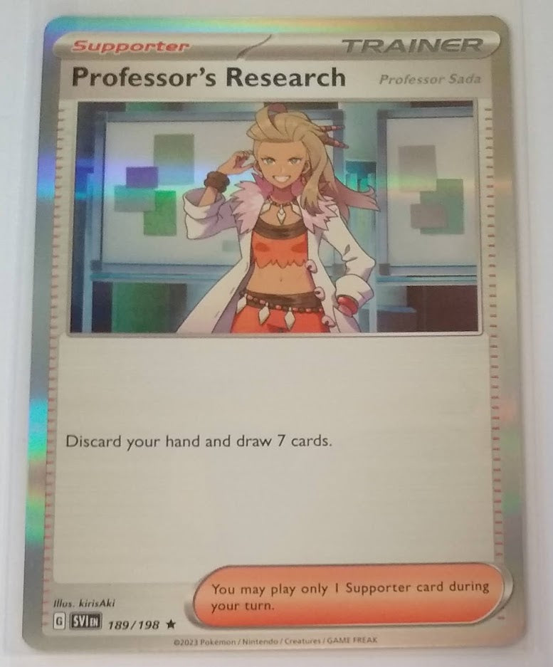 English Pokemon Scarlet & Violet SV1EN 189/198 Professor's Research Holo