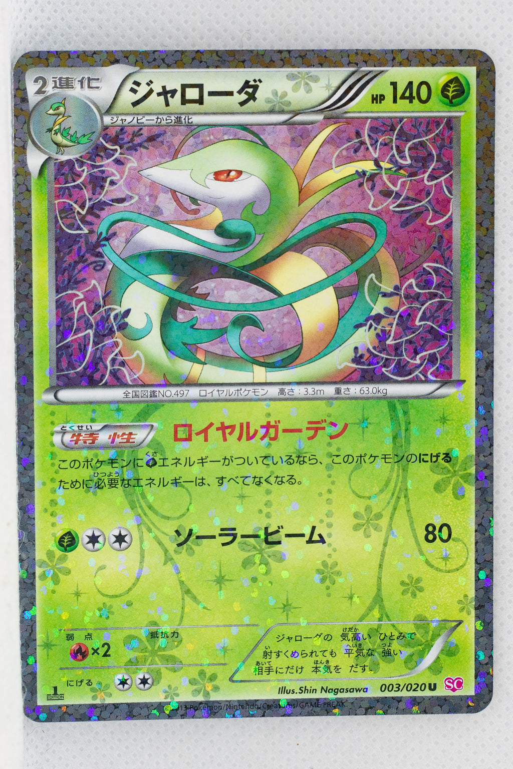 BW Shiny Collection 003/020 Serperior Holo 1st Edition