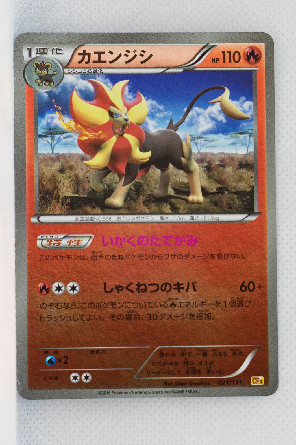 XY CP4 Premium Champion Pack 021/131 Pyroar Reverse Holo