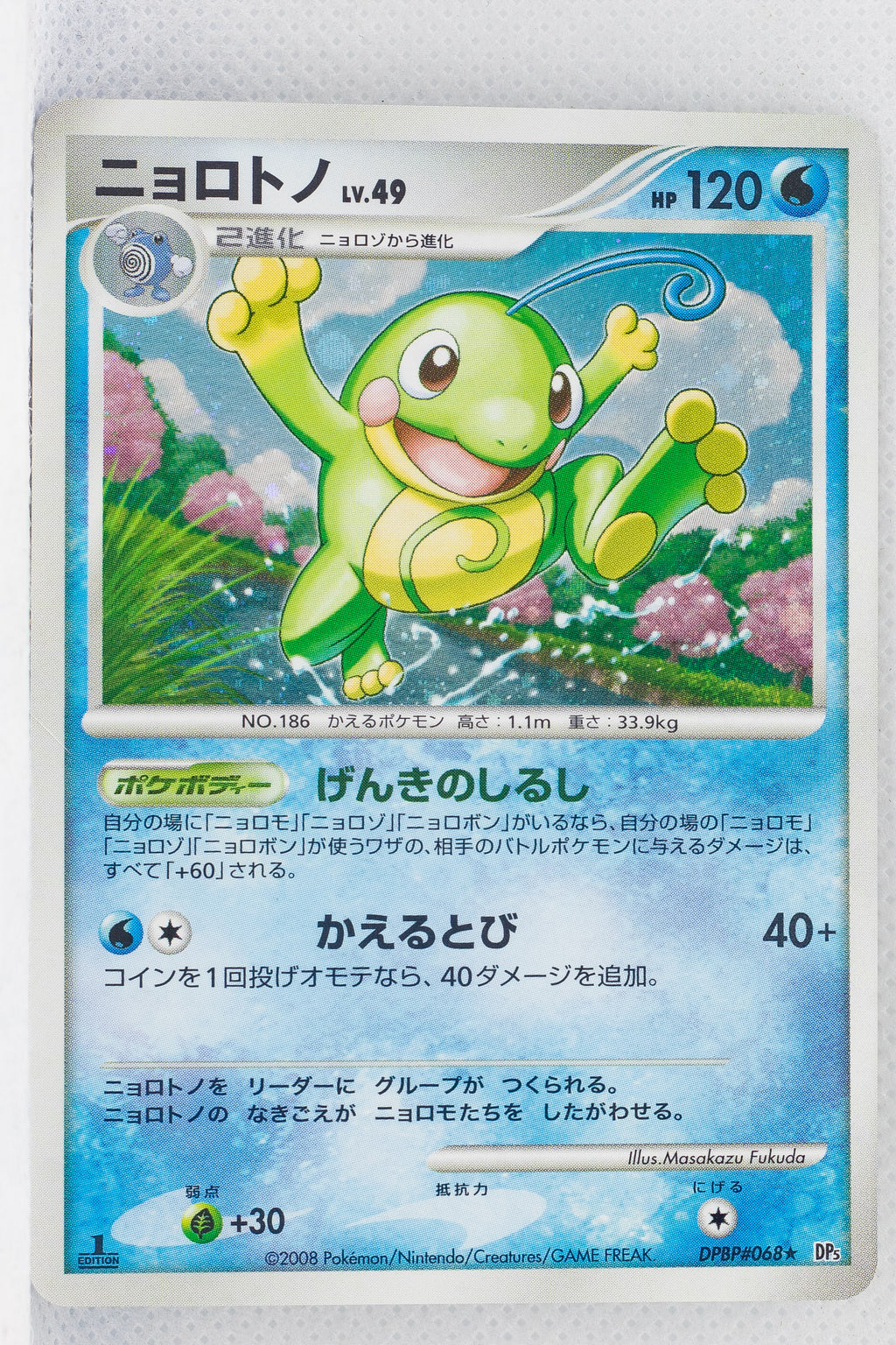DP5 Cry from the Mysterious Politoed 1st Edition Holo