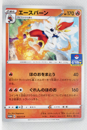 022/S-P Cinderace - December 2019~February 2020 Pokémon Card Gym Pack