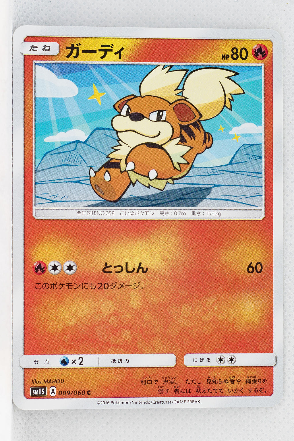 SM1 Collection Sun 009/060 Growlithe