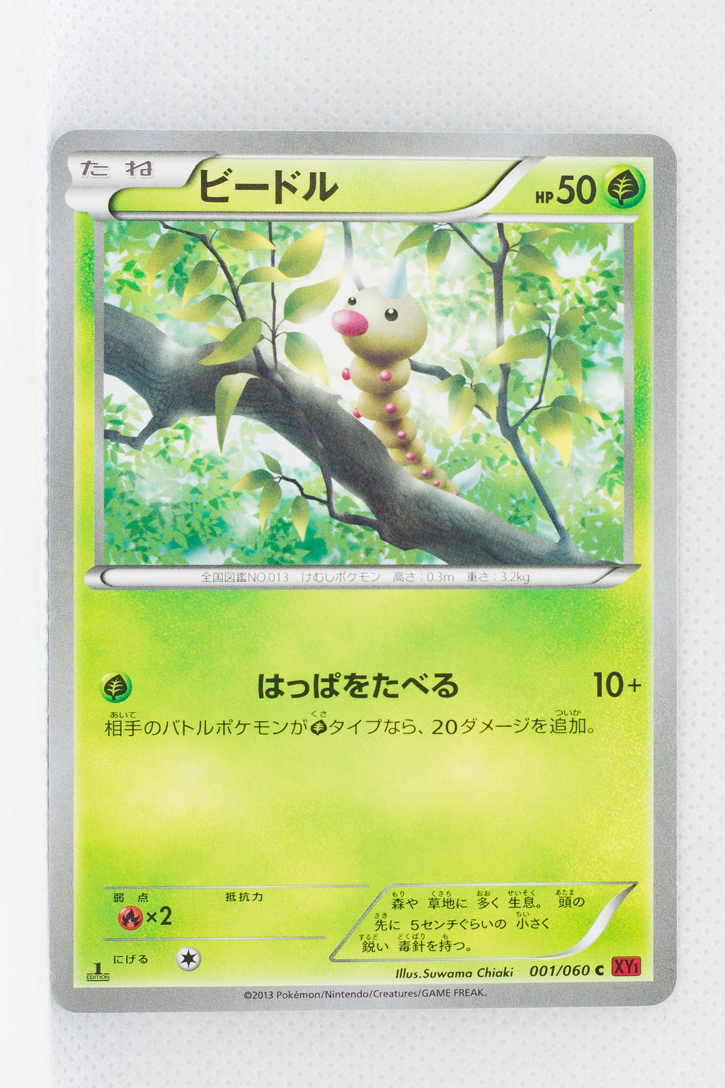 XY1 Collection Y 001/060 Weedle 1st Edition
