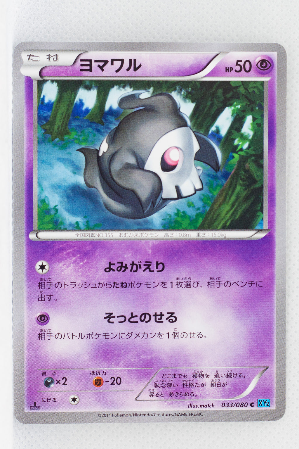 XY2 Wild Blaze 033/080 Duskull 1st Edition