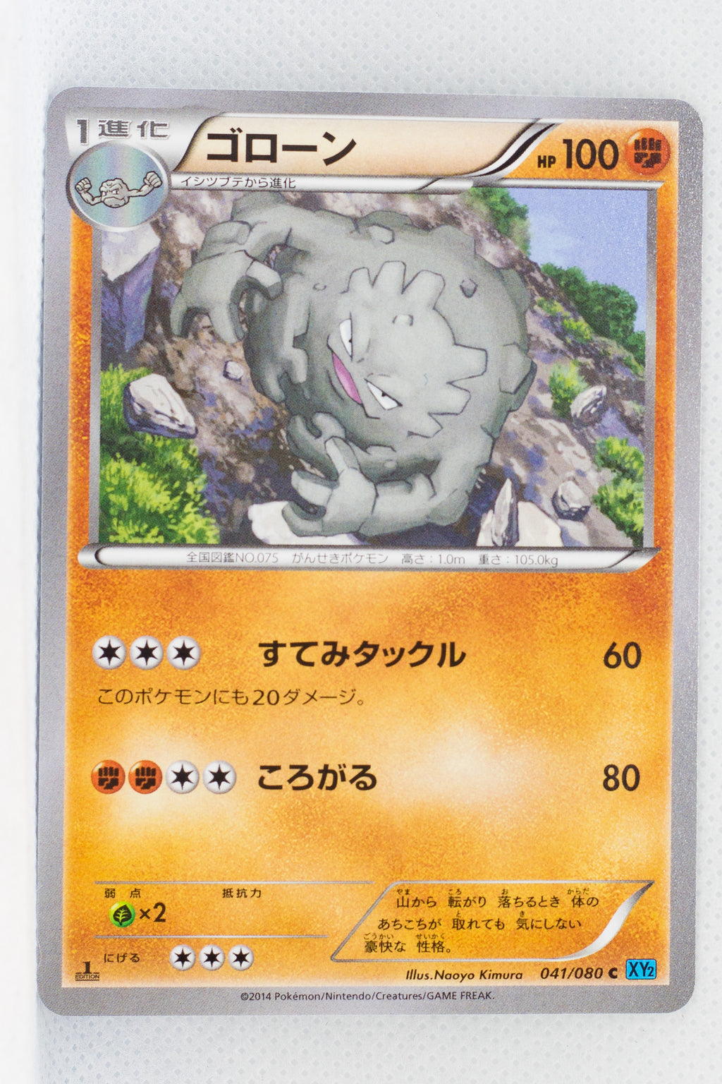 XY2 Wild Blaze 041/080 Graveler 1st Edition