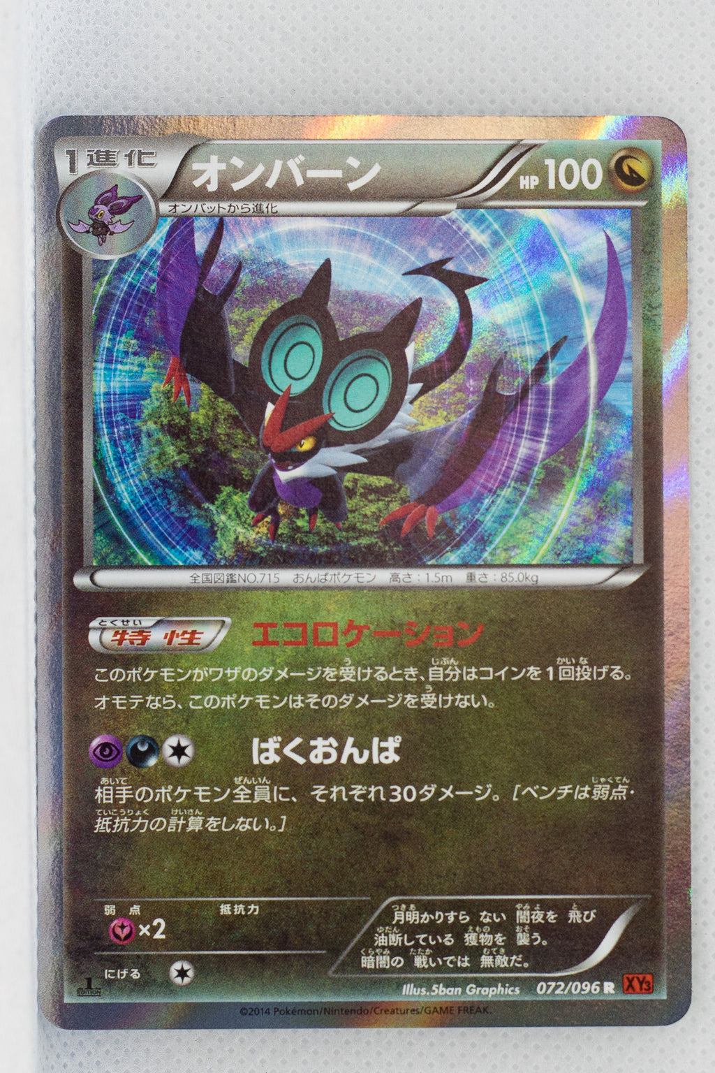XY3 Rising Fist 072/096 Noivern Holo 1st Edition