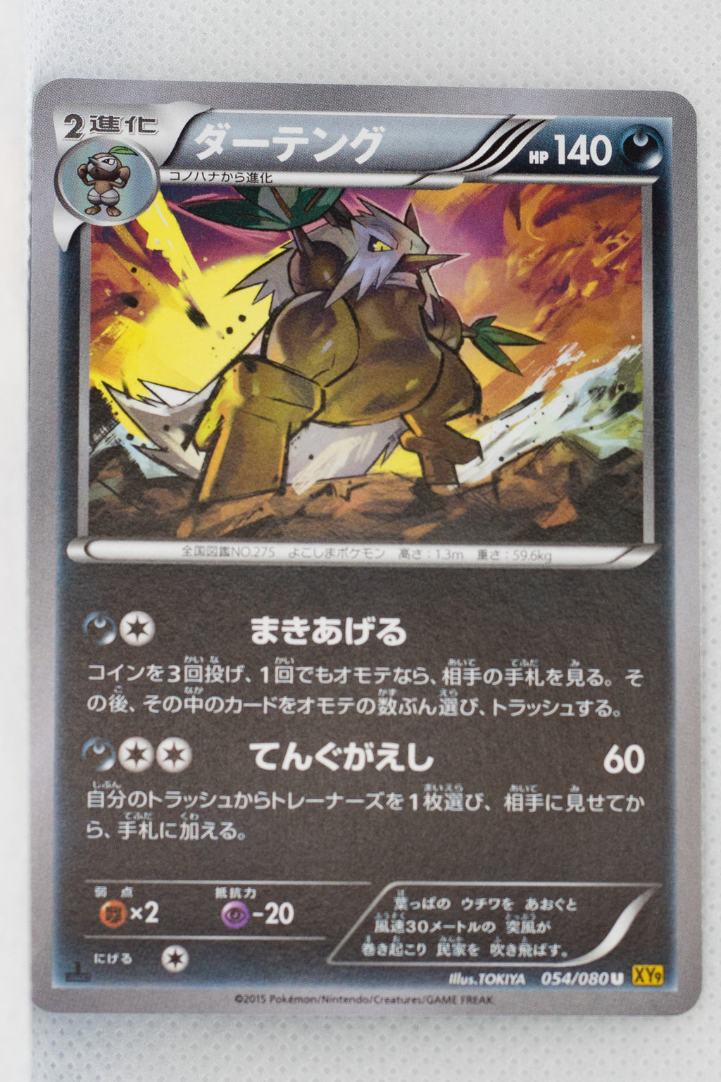 XY9 Rage of Broken Heavens 054/080 Shiftry 1st Edition